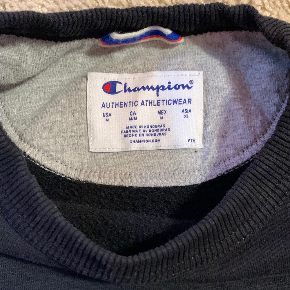 Champion Men's Medium Black Crewneck Pullover Sweater - Picture 3 of 6